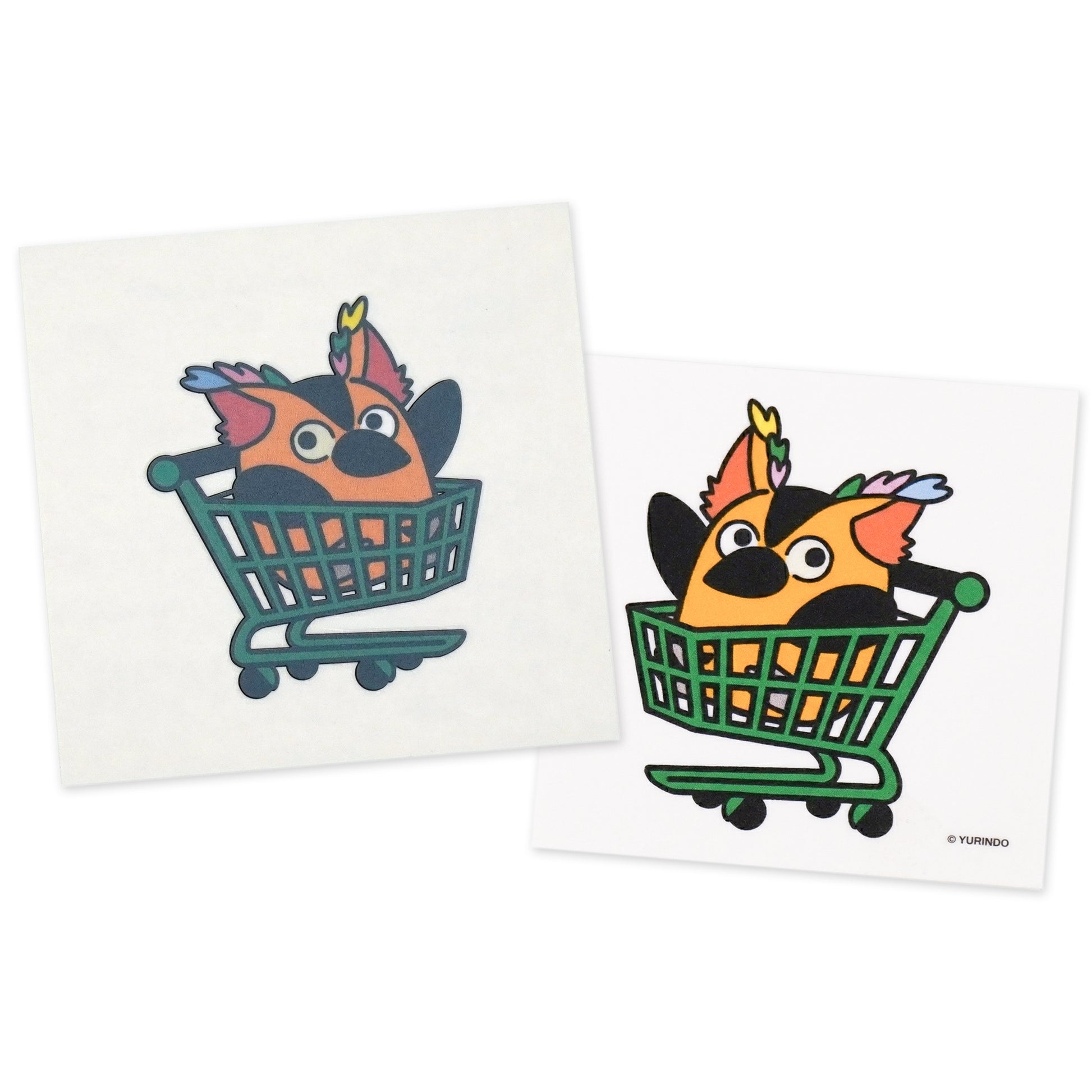 ショッピングカートのタトゥーシール・紙製ステッカー表面