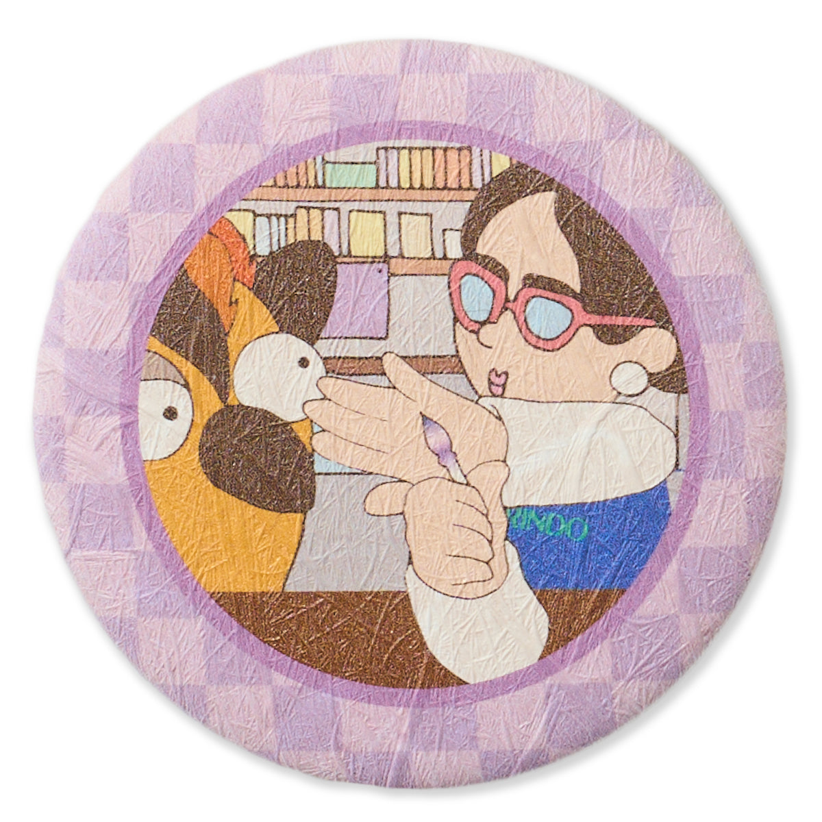 R.B.ブッコロー 壁紙缶バッジ  みてみて